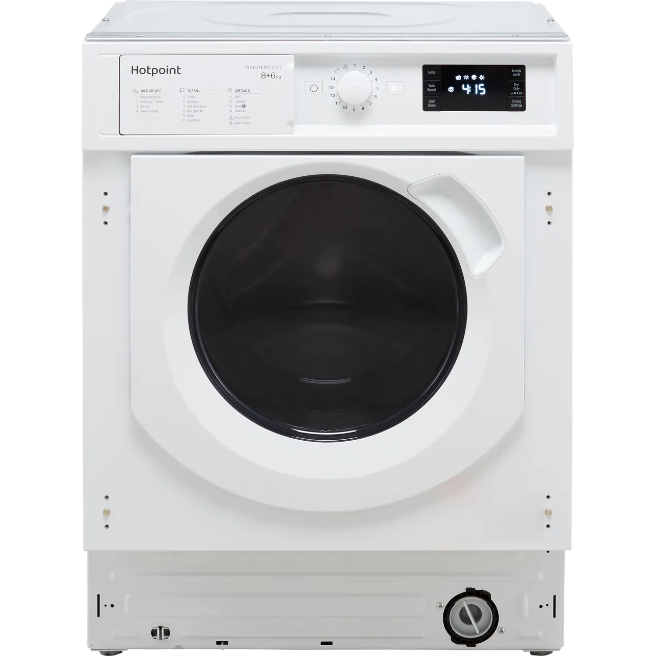 Hotpoint 8Kg-6Kg Integrated Washer Dryer White
